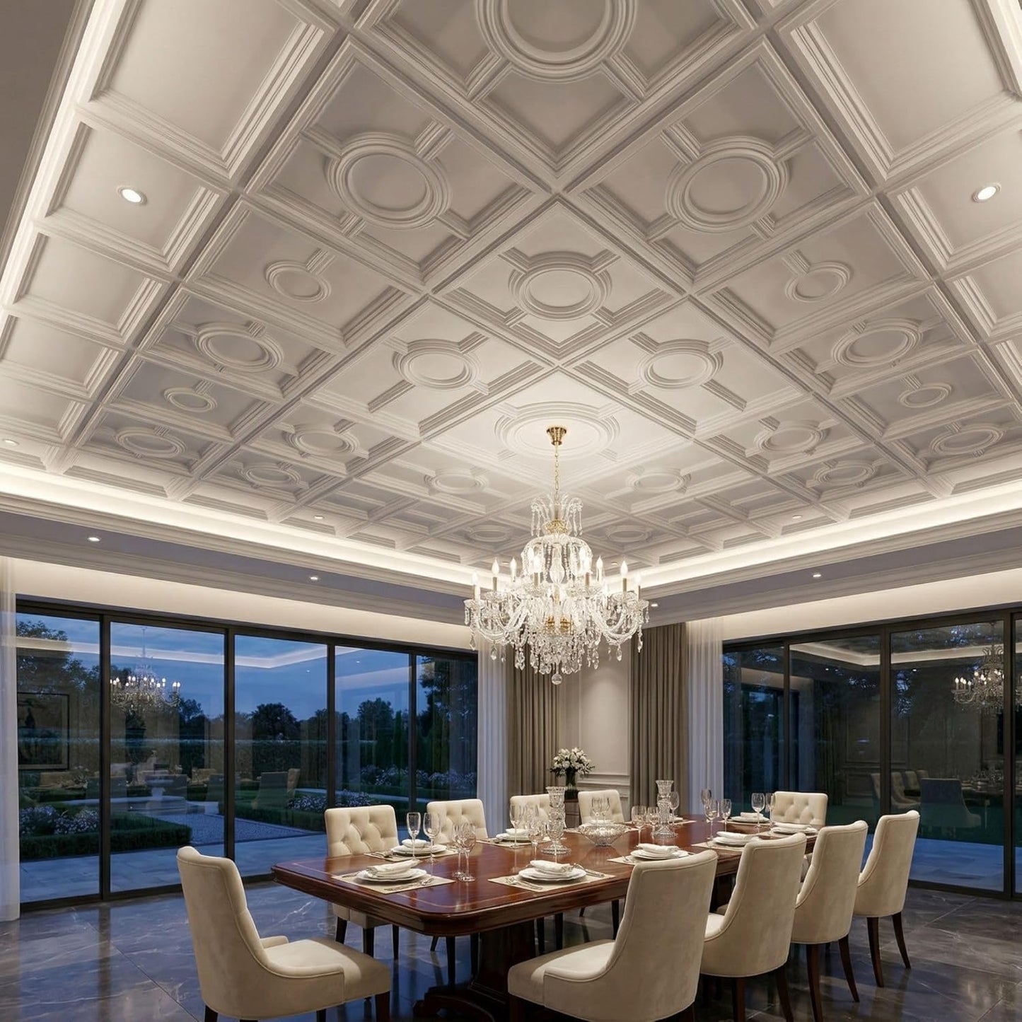 Modern PVC False Ceiling 60x60 cm - 4 Sq Ft Coverage- Royal Finish