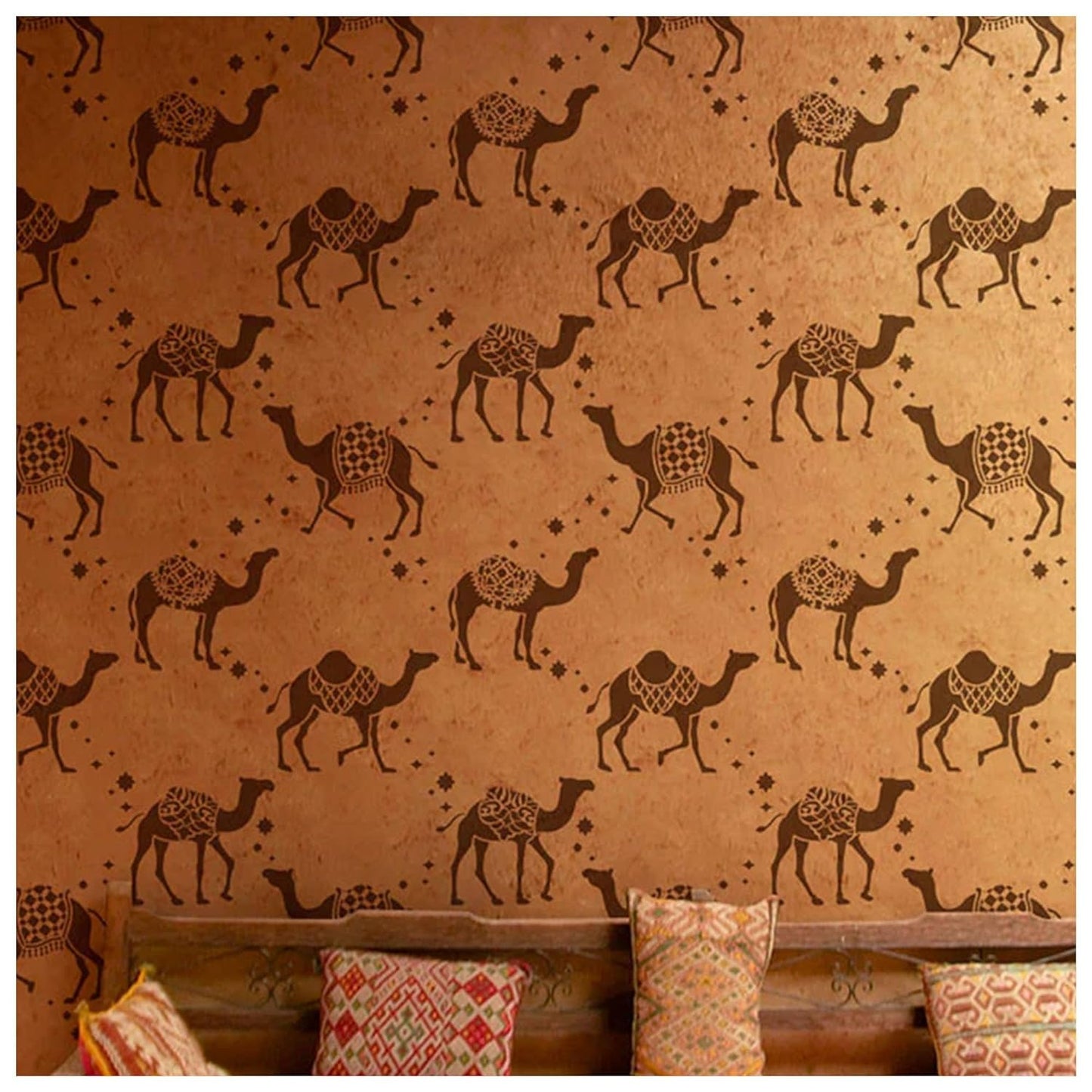 Latest Large Camel Safari Wall Stencil (KDRDSS1221-2436)