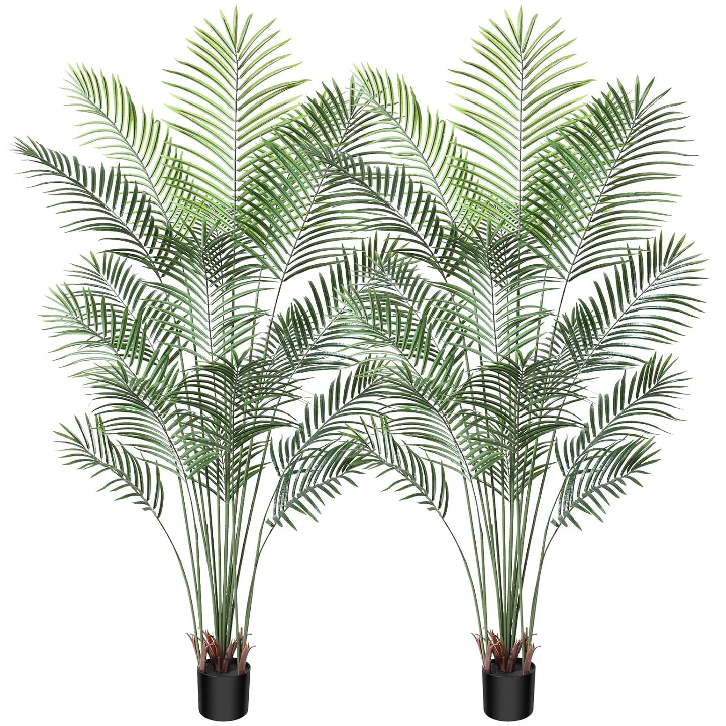 Artificial Plants Large 180 cm Artificial Plant in Pot Plastic Palm Tree (2 Pc)