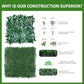 Artificial Vertical Garden Mat for Indoor & Outdoor Walls 50 cm x  50 cm, Green and White Leaves