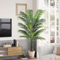 Artificial Palm Tree 6.5 Feet Faux Plant for Home Decor with Pot