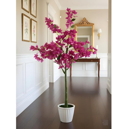 Artificial Bougainvillea Plant Realistic Faux Flowering Tree with Pot