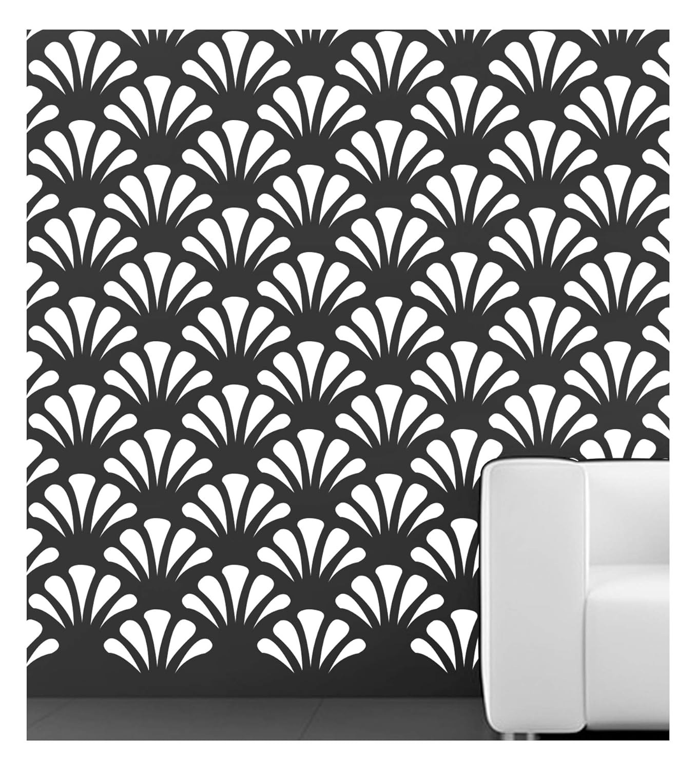 Sea Shells Wall Design Stencil (KHS308)
