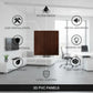 Walnut Wood 3D Wall Panels Stripe Design