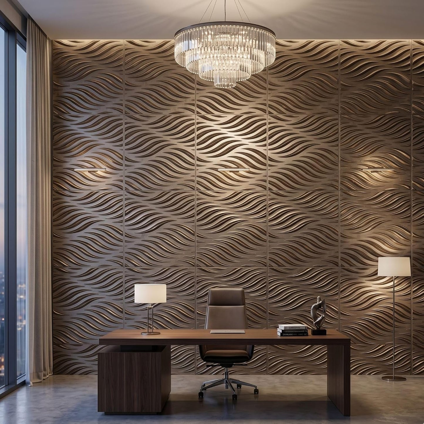 3D PVC wall panels waterproof and easy to install