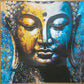 Crystal Painting for Wall Decoration with Golden Frame, Size- 81 X 81 Cm- Crystal Buddha