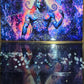 Crystal Painting for Wall Decoration with Golden Frame, Size- 61 X 91 Cm- Crystal Shiva