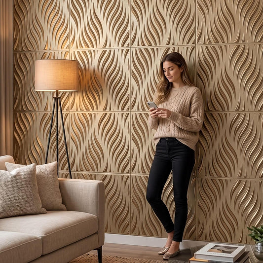 Self Adhesive Wall Panels Geometric 3D Design | 50cm X 50cm | D184