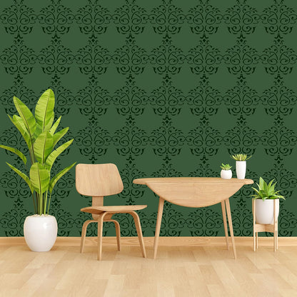stencil leaf design for wall painting