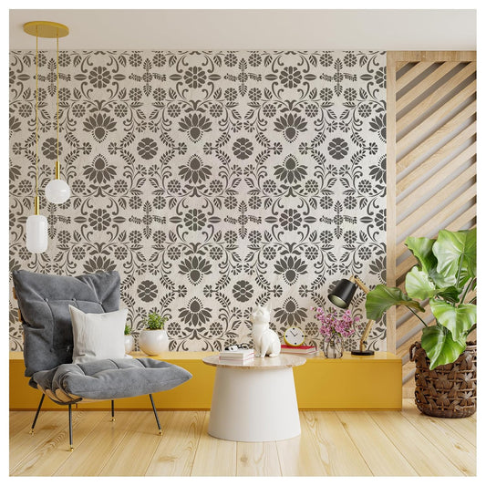 Stencils for Wall Painting (Size 61 X 76 cm) American Lotus