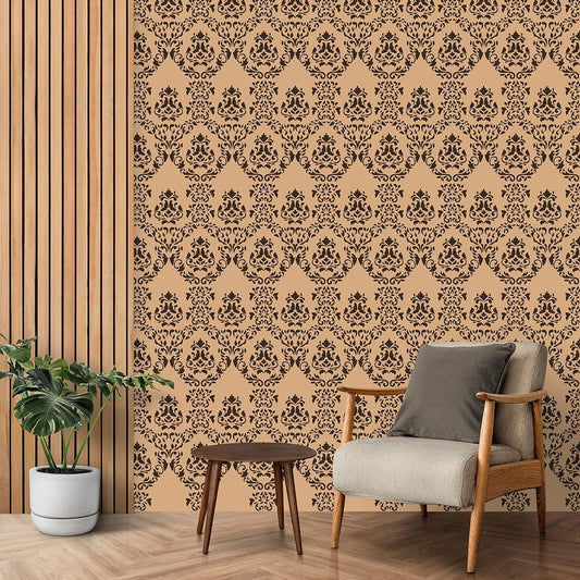 Ikat Pattern Wall Design Stencil (KHS305)