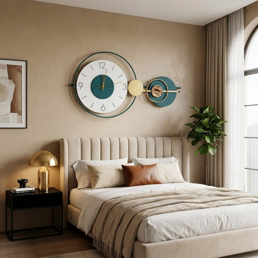 Relife Metal Wall Clock Antique Decorative Size- 38X70 cm | Skyblue