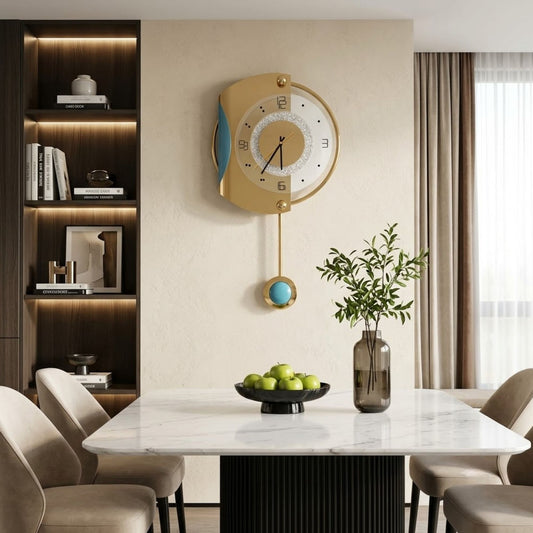 Relife Metal Wall Clock Antique Decorative Size- 82X40X1 cm | Curved Circle