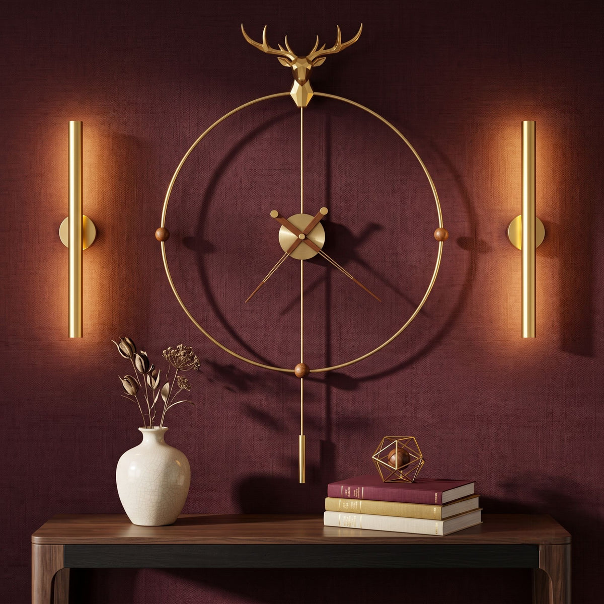 Relife Metal Wall Clock Antique Decorative Size- 130X70X1 cm | Swamp ring