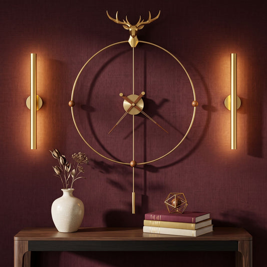 Relife Metal Wall Clock Antique Decorative Size- 130X70X1 cm | Swamp ring