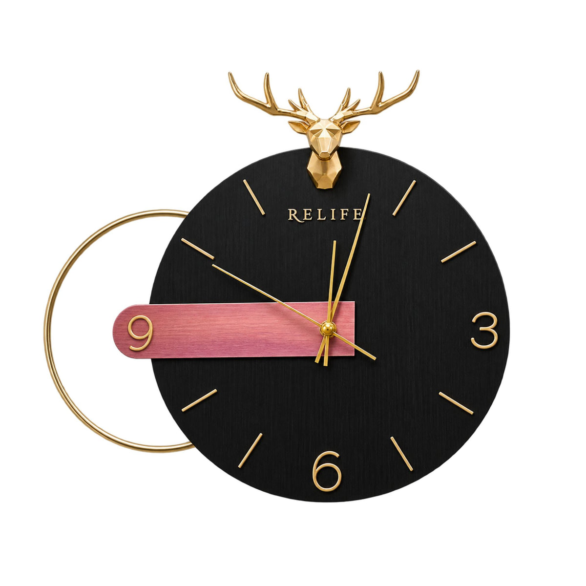 Relife Metal Wall Clock Antique Decorative Size- 40X36X1 cm | Swamp Head