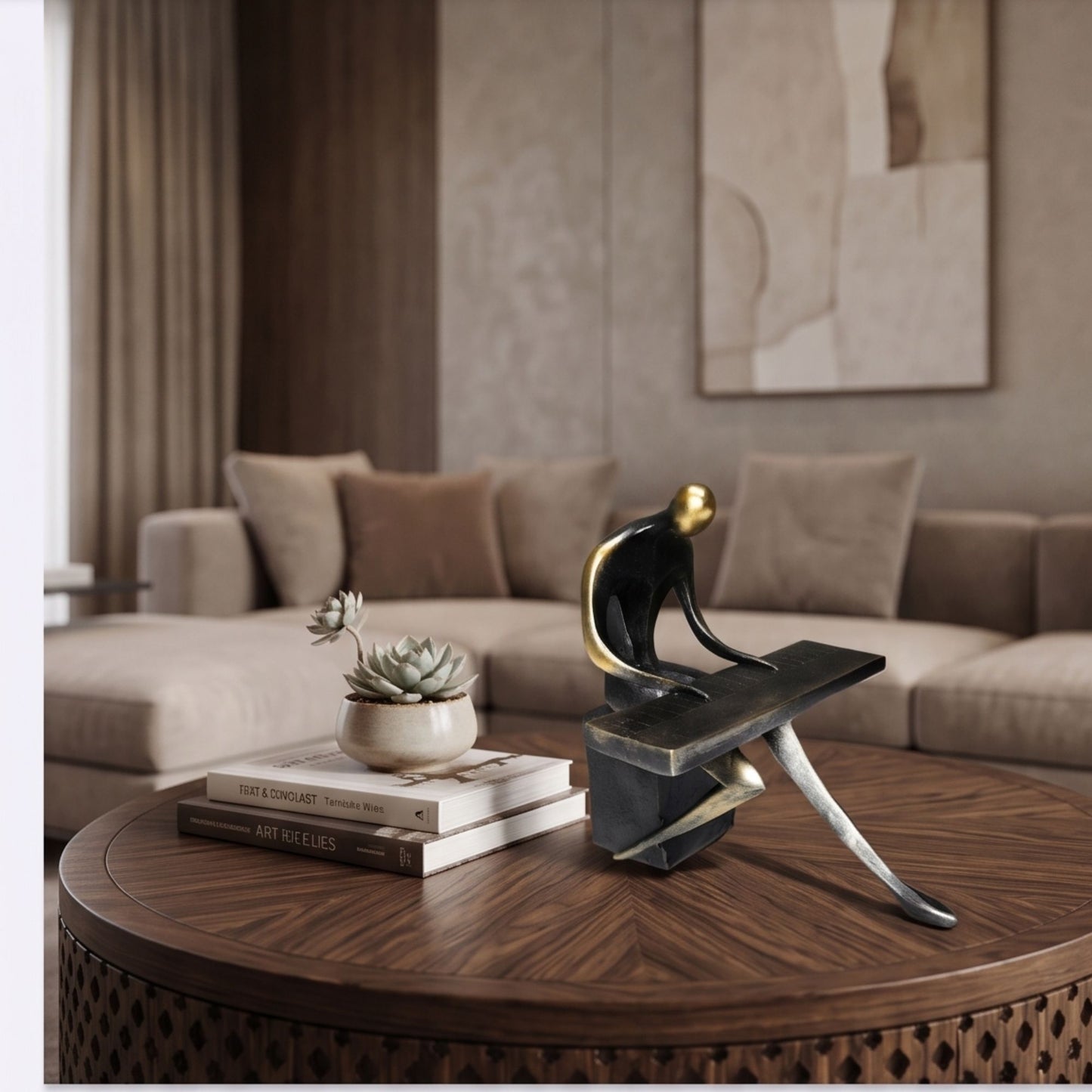 Abstract Modern Art Sculpture Human Figurine Showpiece for Home Decor