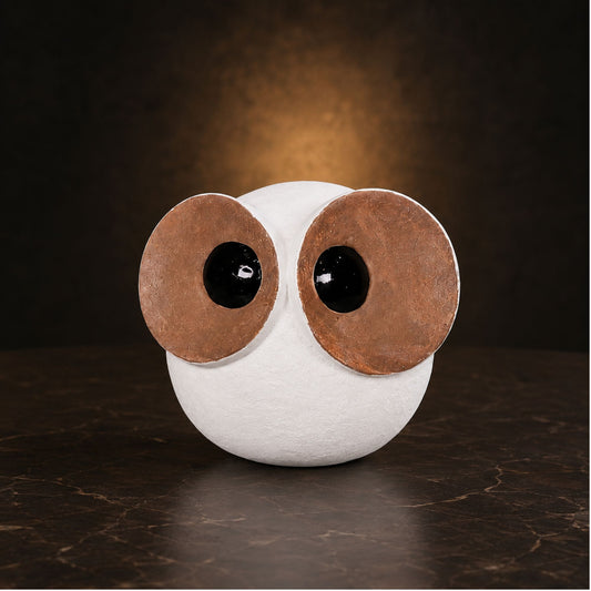 Abstract Modern Art Sculpture Owl Showpiece for Home Decor