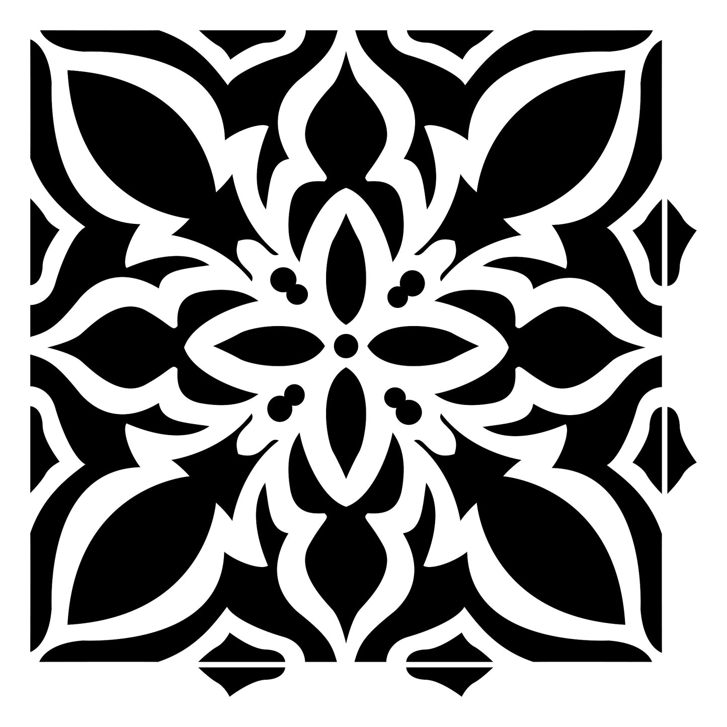 Quadro Tile Design Stencils for Wall Painting
