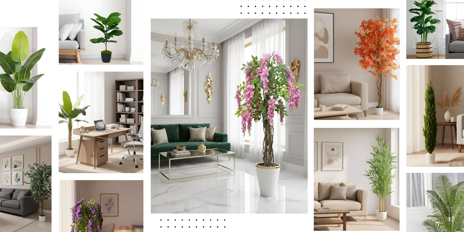 Artificial Big plants for home Decor faux artificial tree for living room