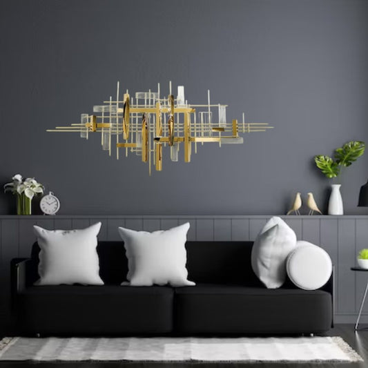 Metal Wall Art Sculpture Wall Hanging- Geometric Art