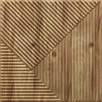 Beech Wood 3D Wall Panels Stripe Design