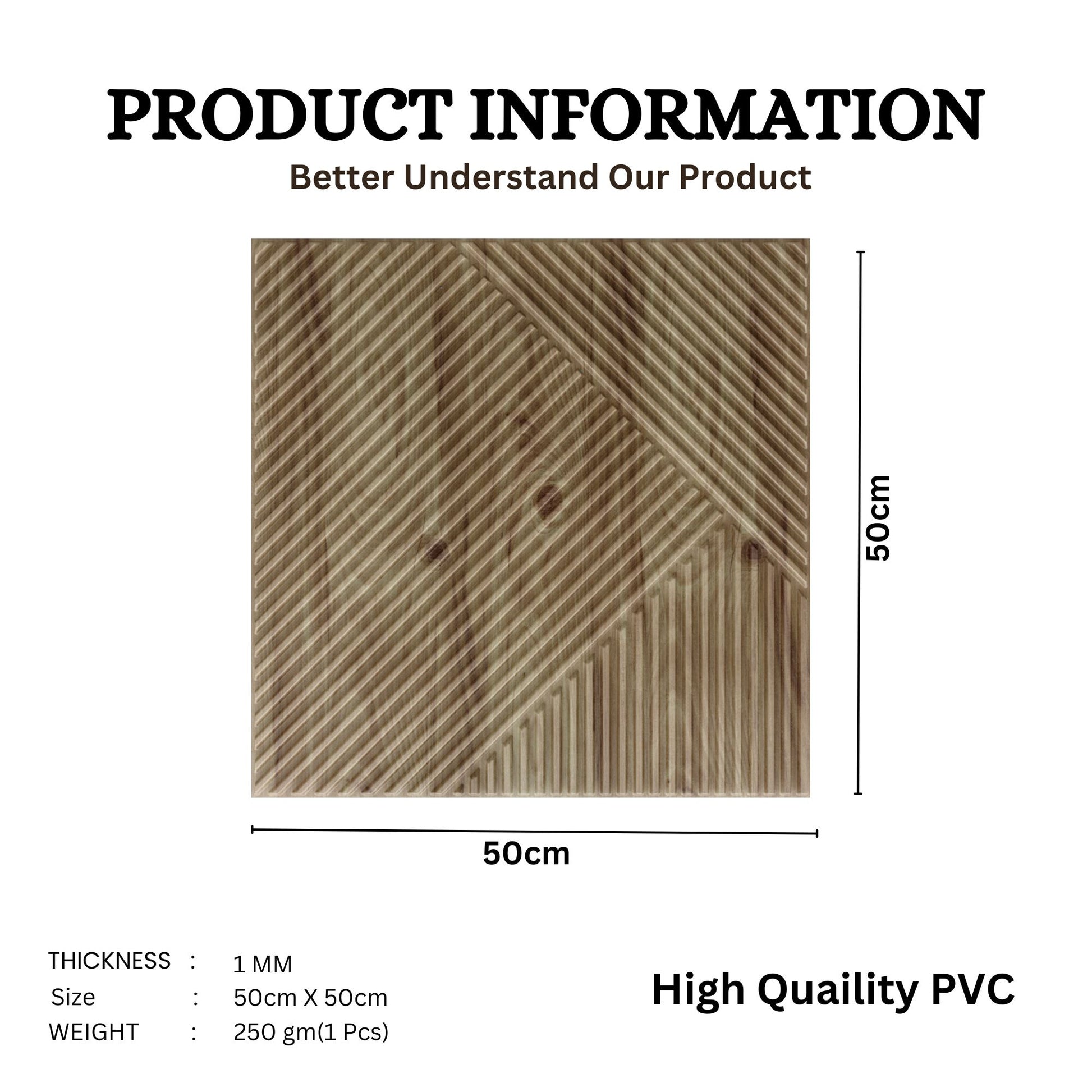 Beech Wood Self Adhesive Panels Stripe Design
