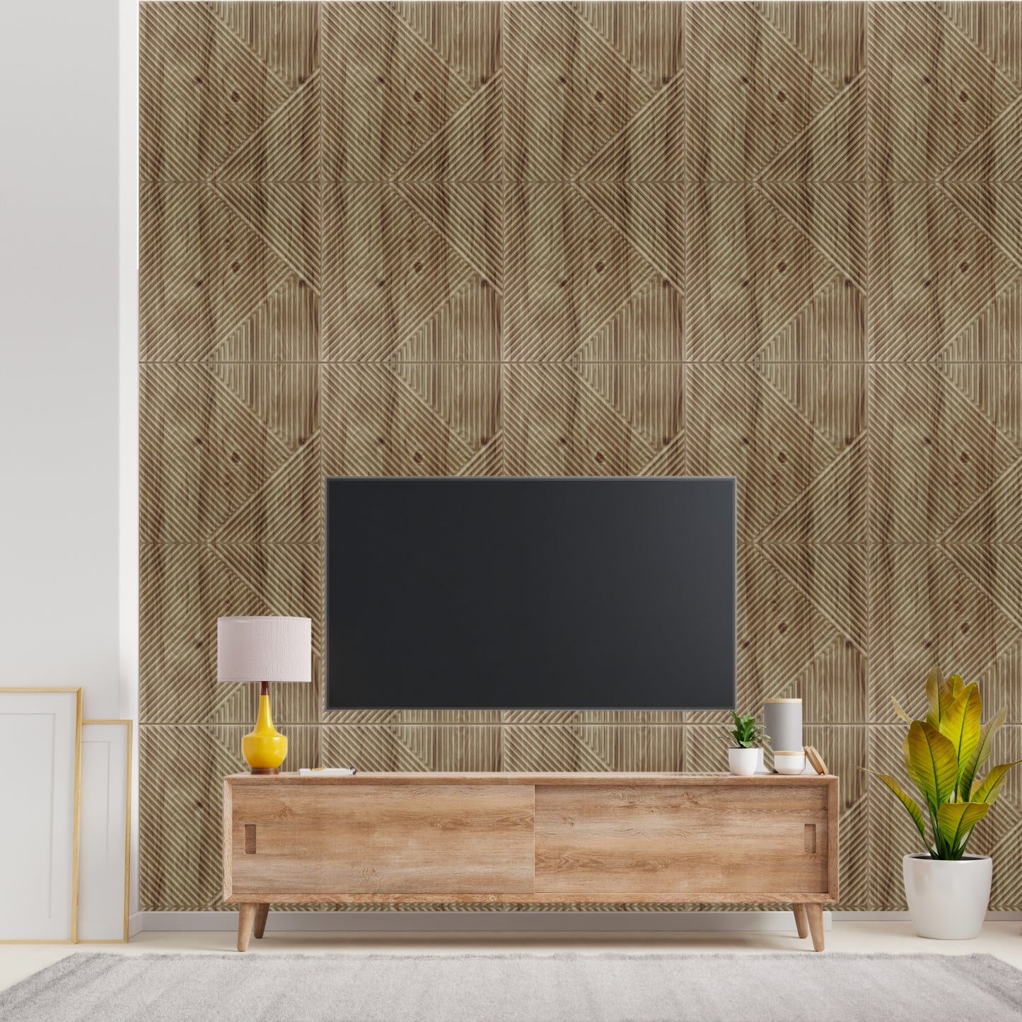Beech Wood Self Adhesive Panels Stripe Design