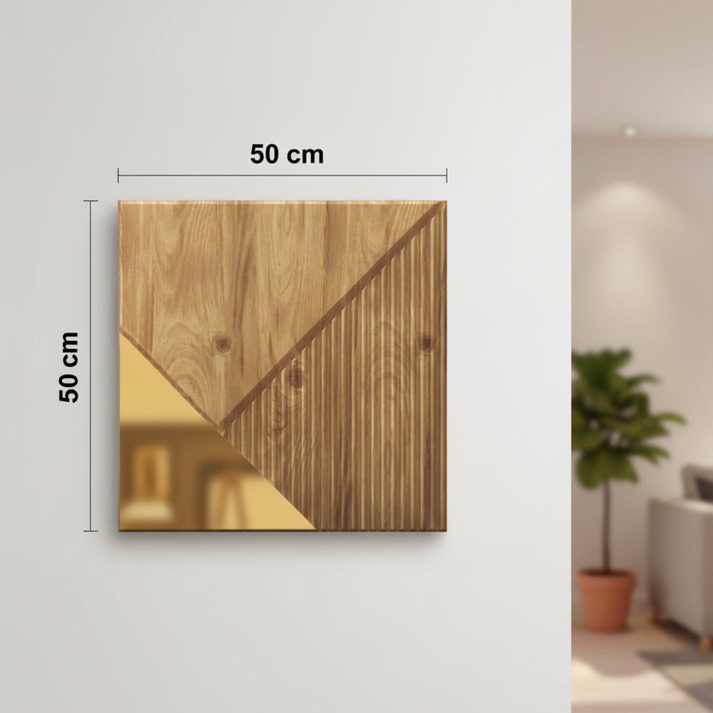 3D Wall Panels for Home Decor PVC Plaina Design 50X50 cm