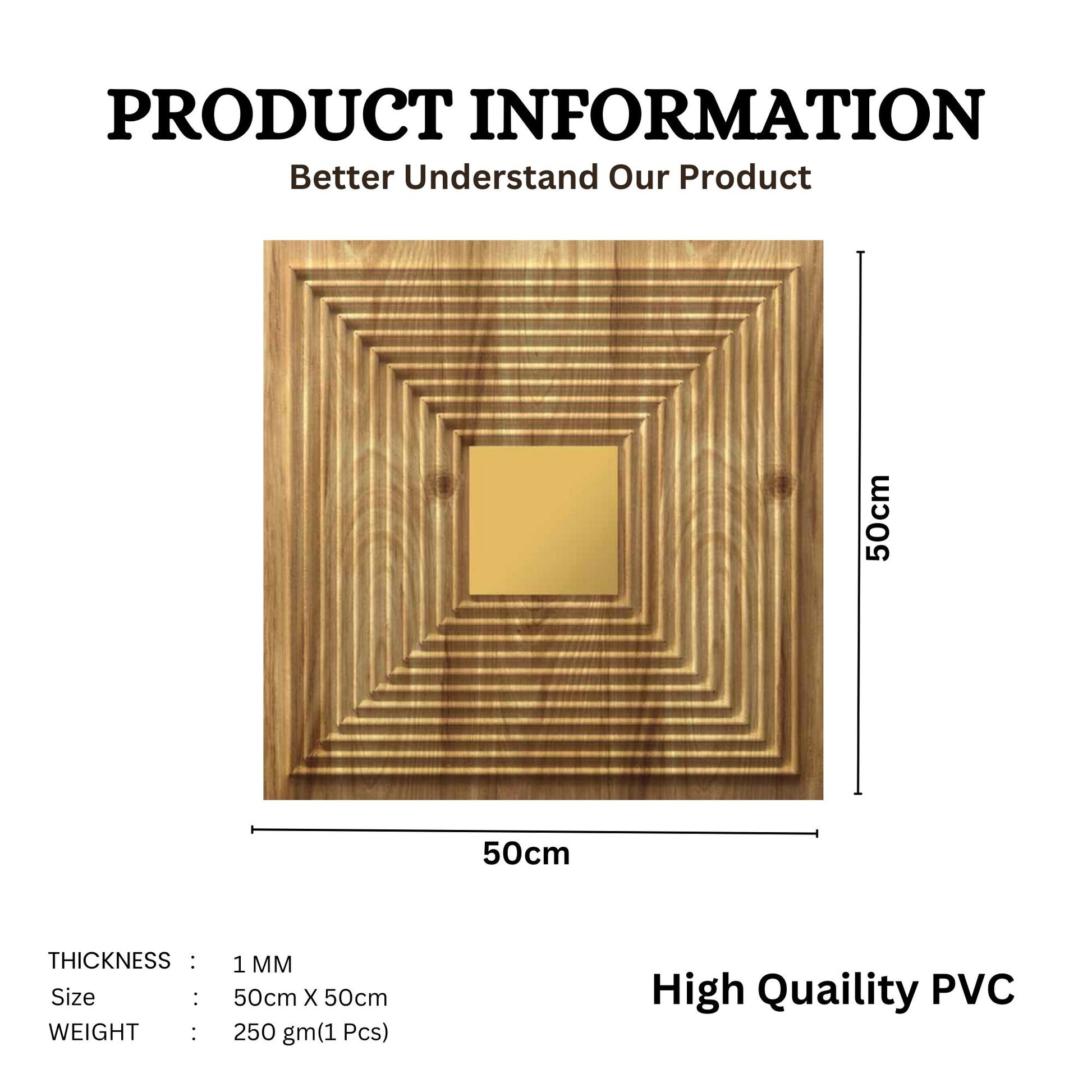 Beech Wood - Gold Self Adhesive Panels Line Design