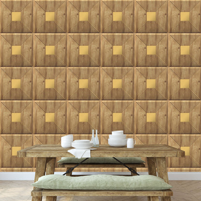 Beech Wood - Gold Self Adhesive Panels Line Design