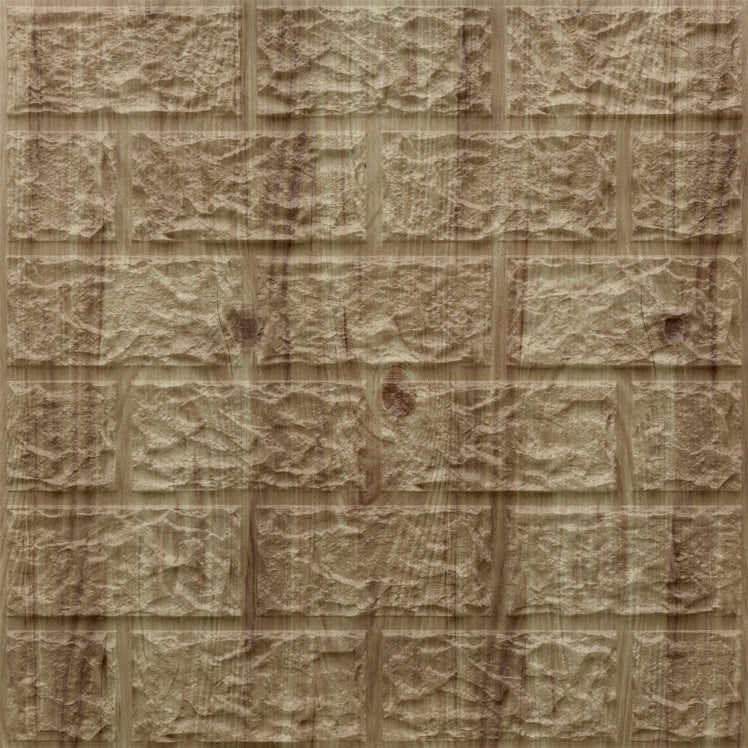 Beech Wood Self Adhesive 3D Panels Brick Design