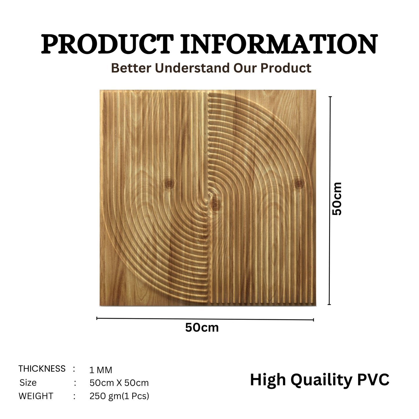 Beech Wood Self Adhesive Panels Circle Design