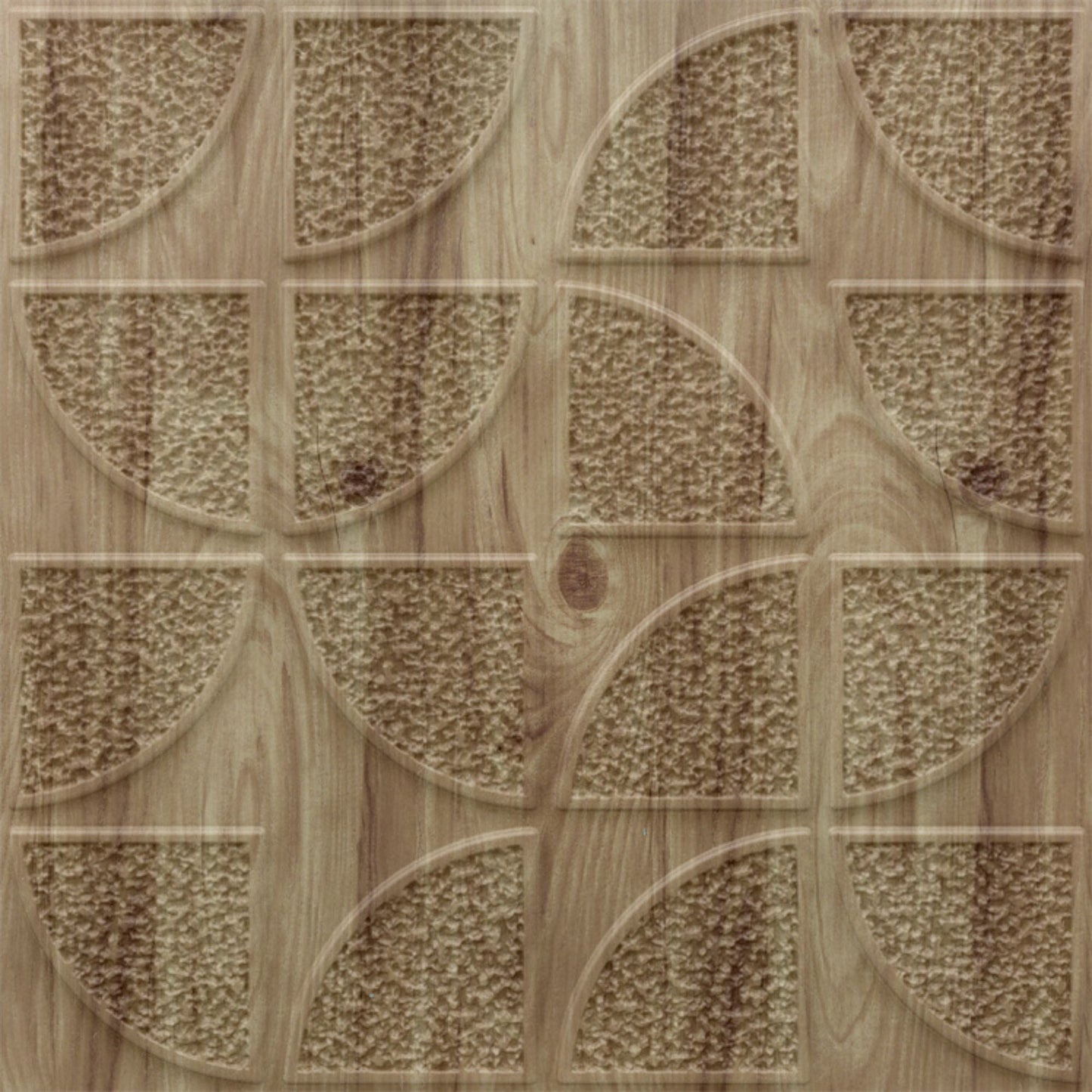 3D Self Adhesive Wall Panel Quarter Circle Design- 50x50cm