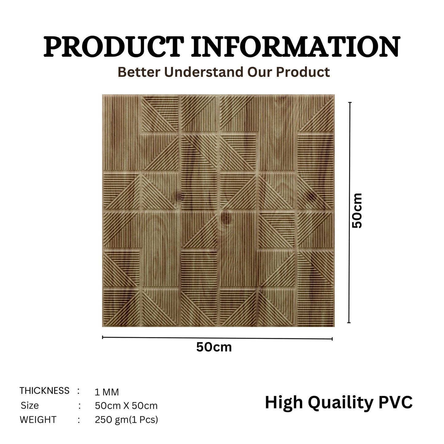 Beech Wood Self Adhesive Panels Stripe Design