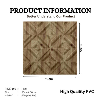 Beech Wood Self Adhesive Panels triangle Design