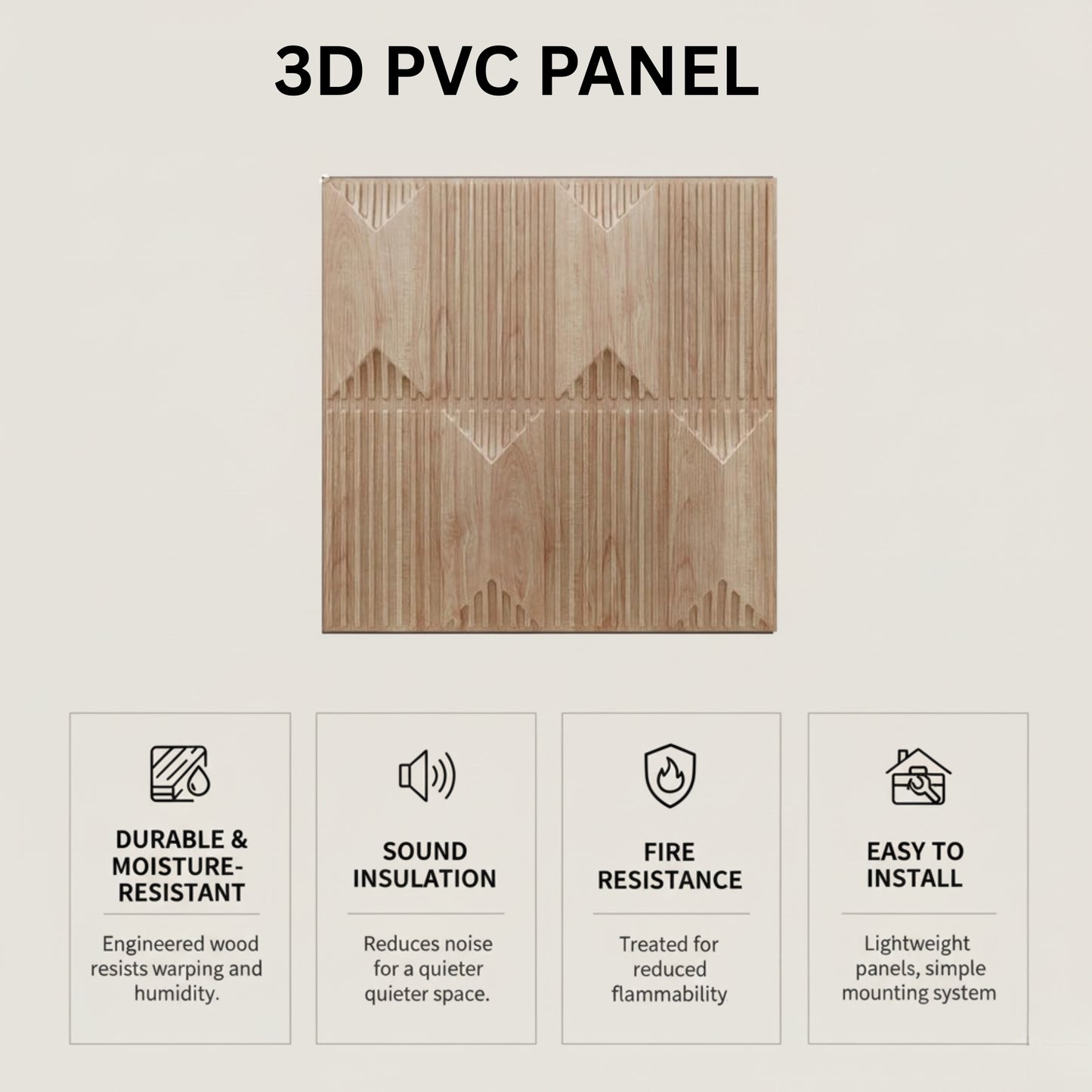 Beech Wood 3D Wall Panels Artisan Design