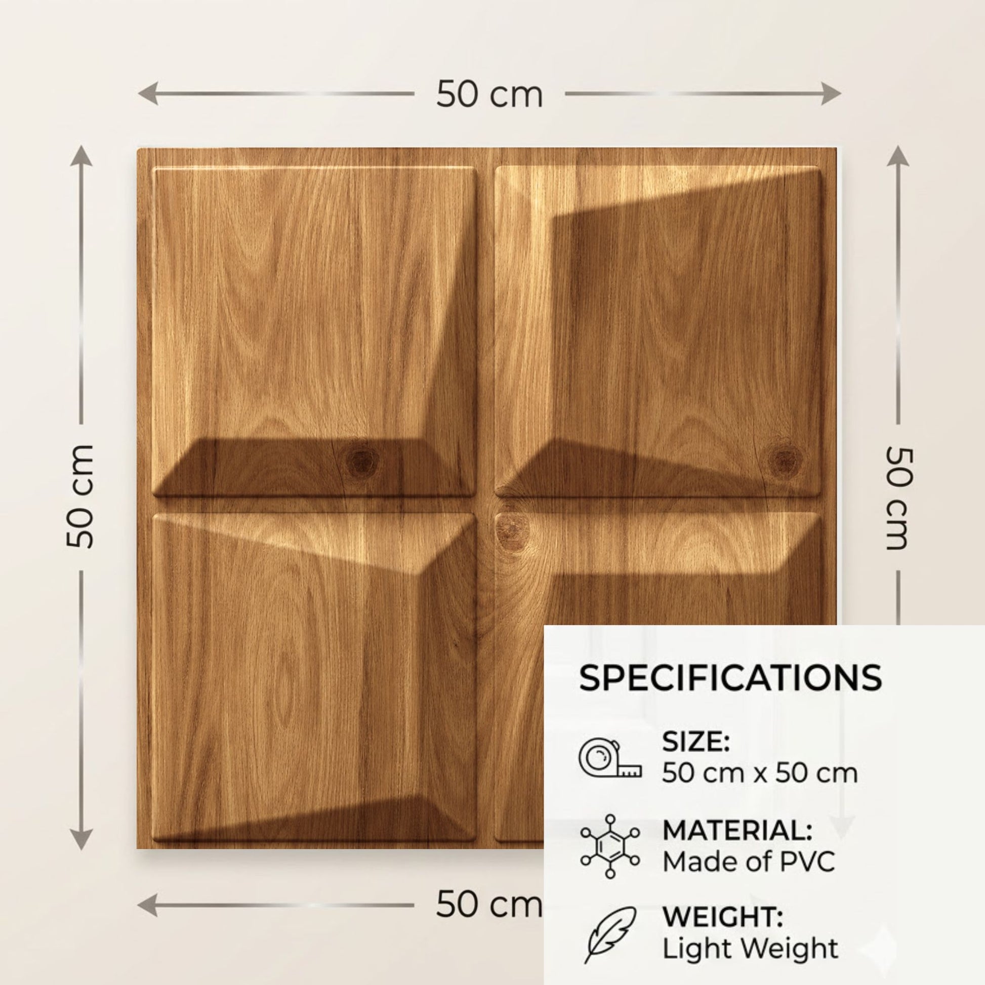 Beech Wood 3D Wall Panels Cube Design-4