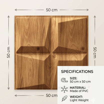 Beech Wood 3D Wall Panels Cube Design-4