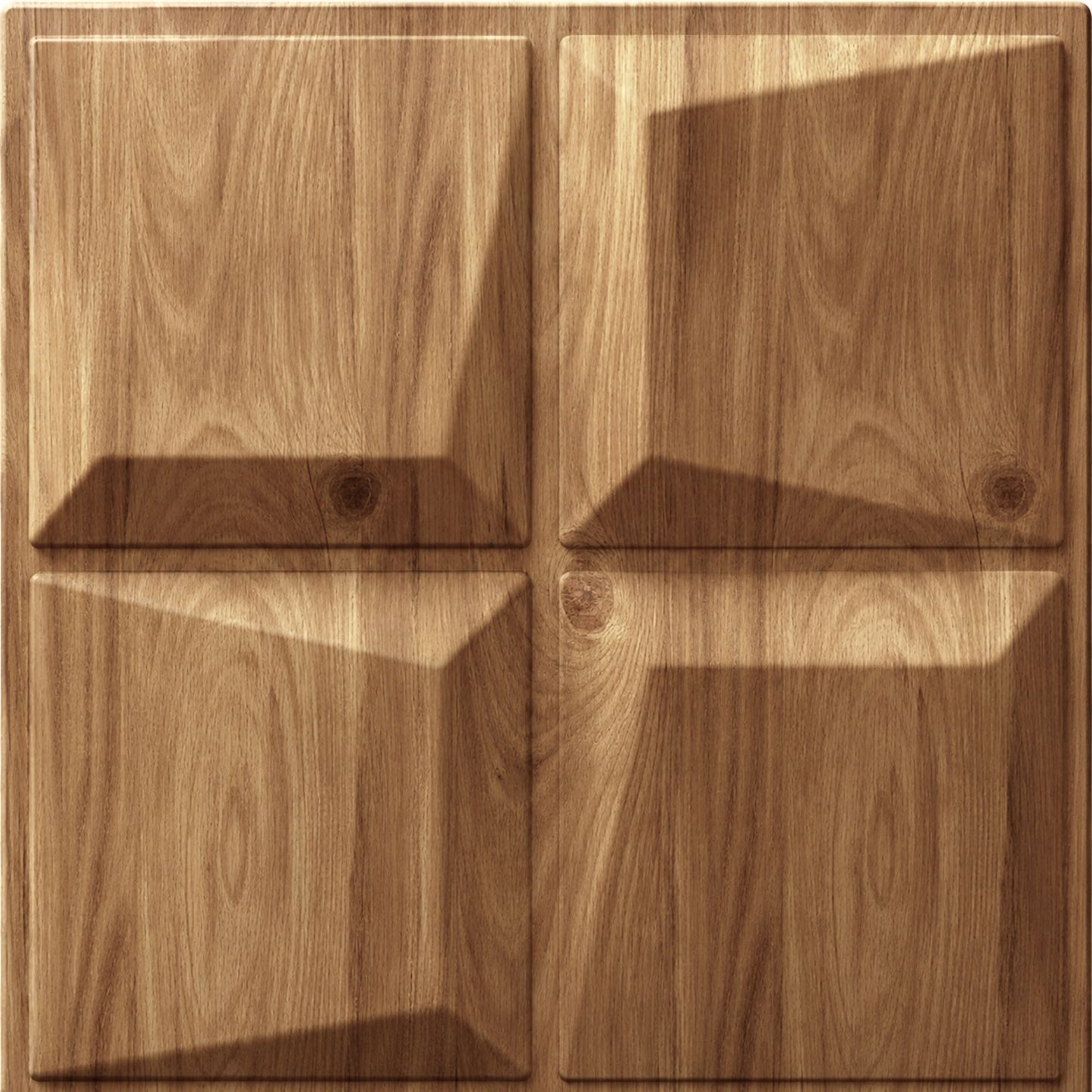 Beech Wood 3D Wall Panels Cube Design