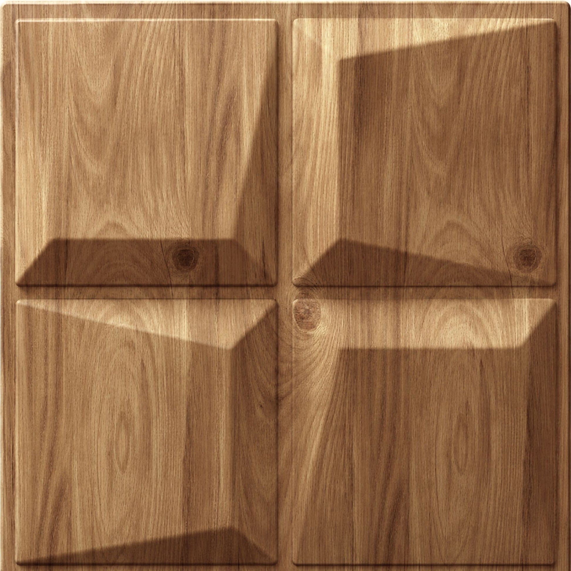 Beech Wood 3D Wall Panels Cube Design
