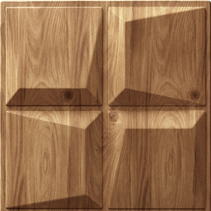Beech Wood 3D Wall Panels Cube Design