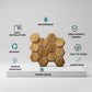 Beech Wood 3D Wall Panels Hexagon Design-td038