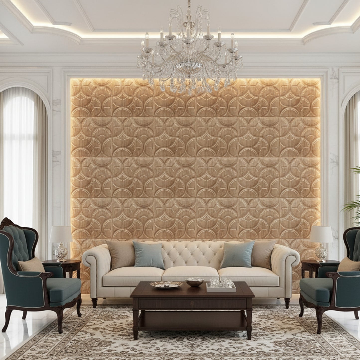 Beech Wood 3D Wall Panels Luna Design