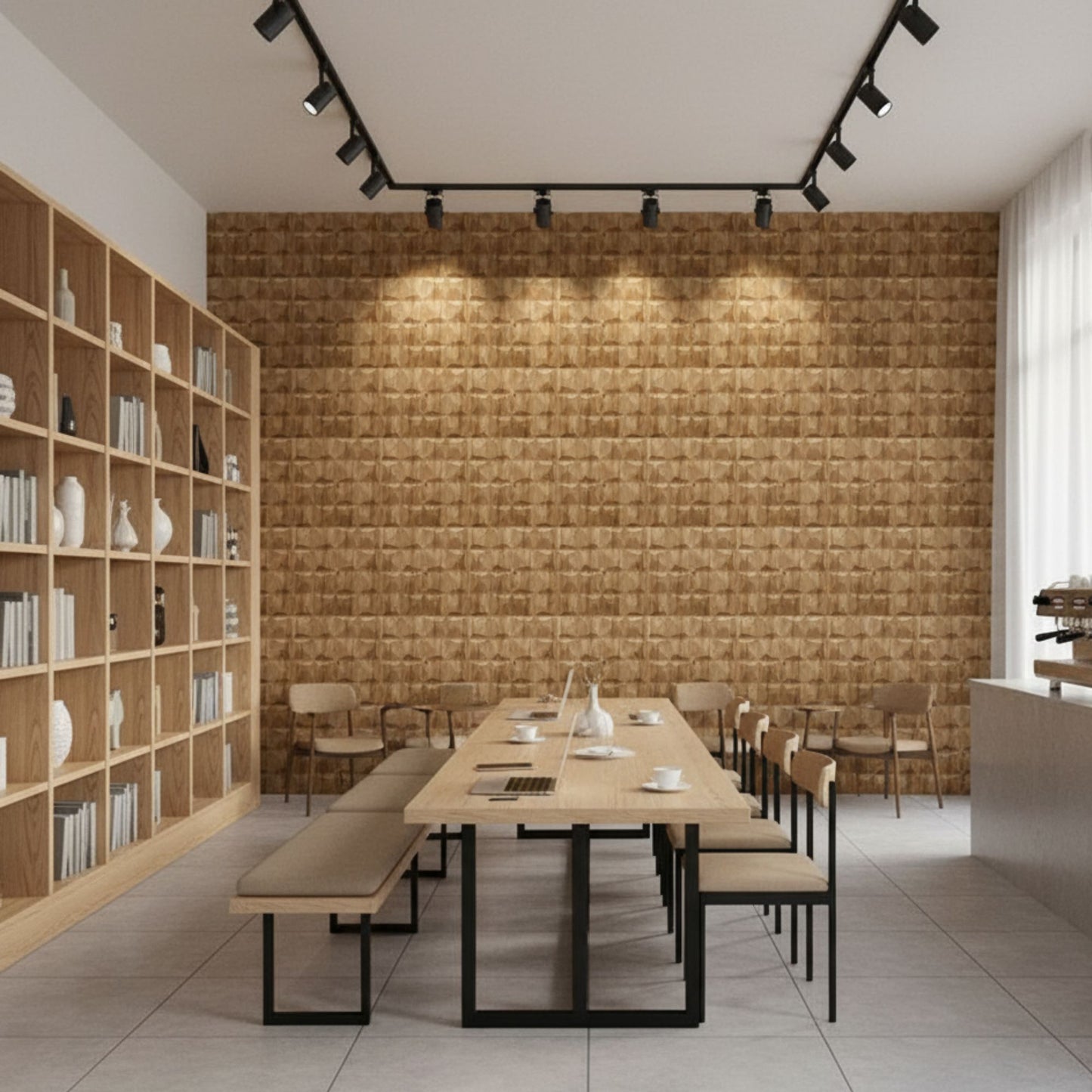 Beech Wood 3D Wall Panels Pixel Design