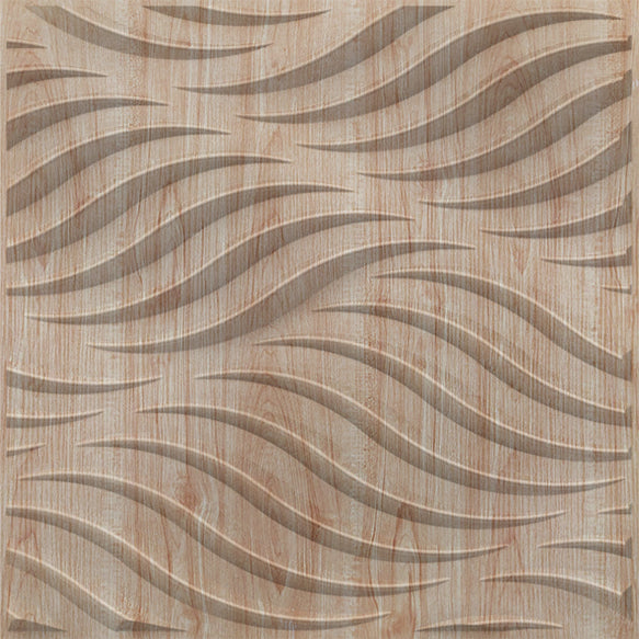 Beech Wood 3D Wall Panels Swirl Design front