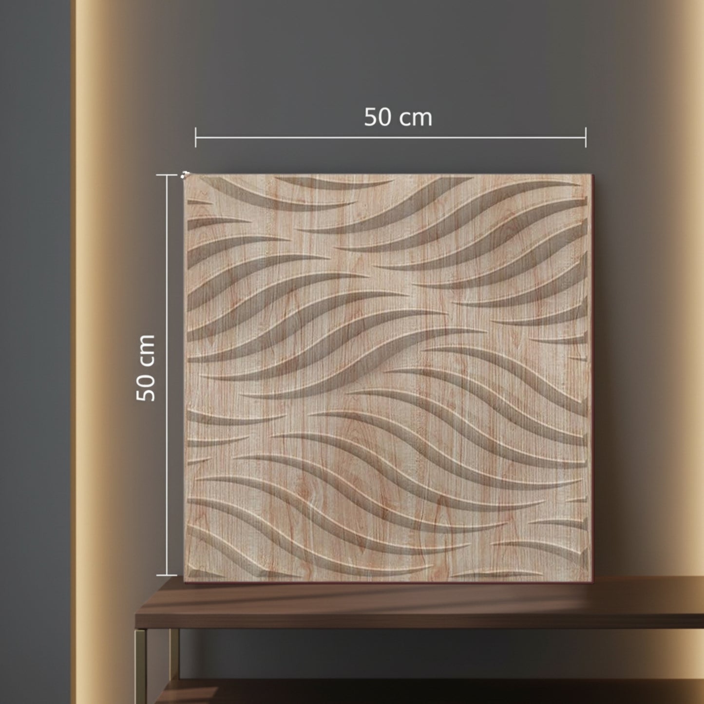 Beech Wood 3D Wall Panels Swirl Design front