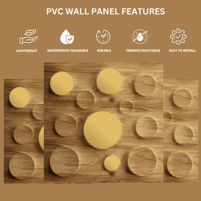Beech Wood Acrylic Moon Design 3D Wall Panel-2