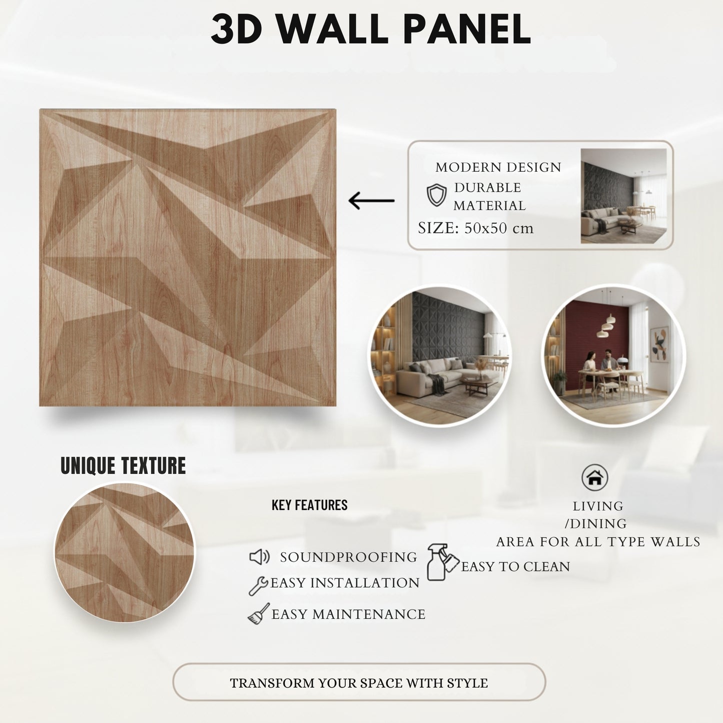 Beech Wood 3D Wall Panels Alps Design-3
