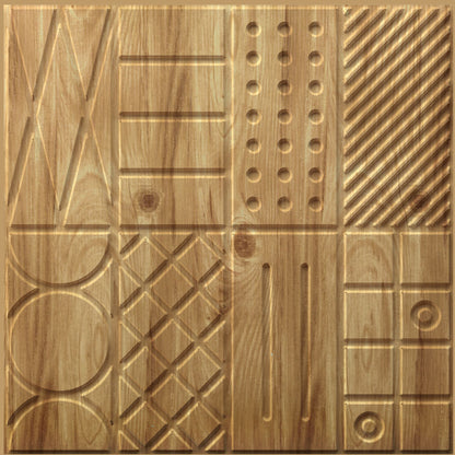 Beech Wood Self Adhesive Panels Square Design